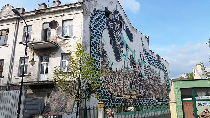 Płock - mural na budynku